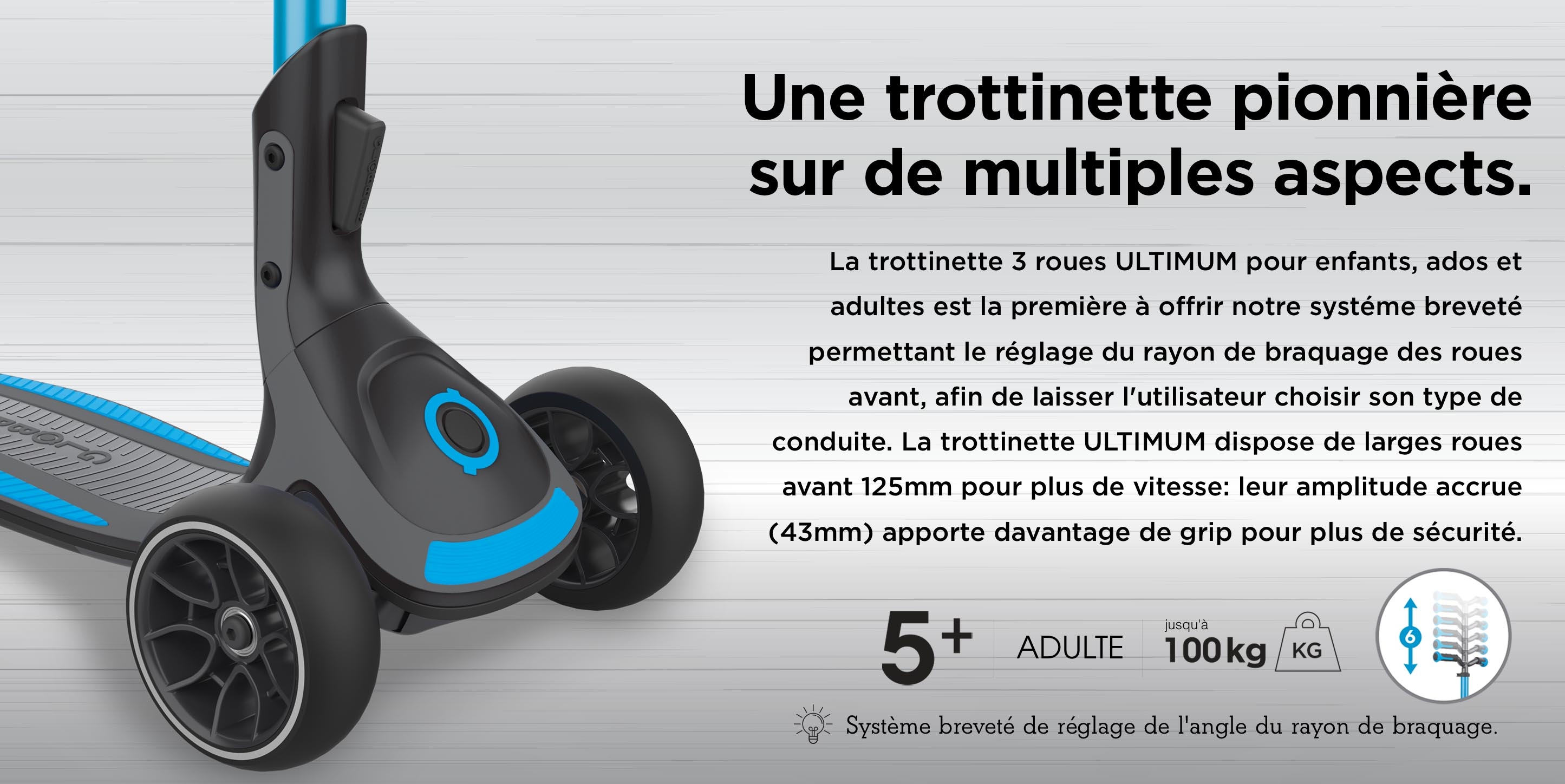 Une trottinette pionniére sur de multiples aspects