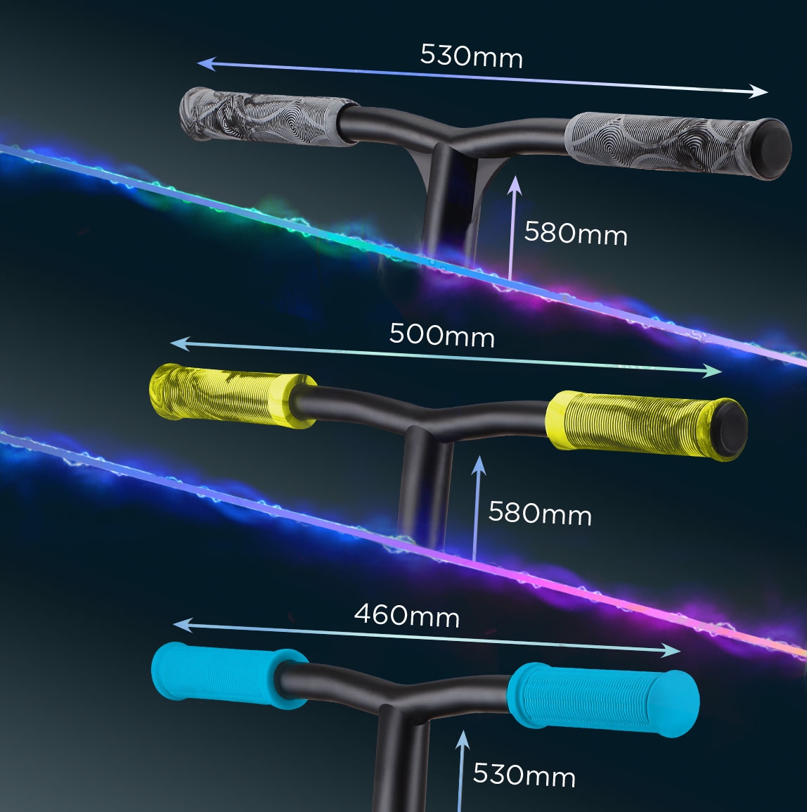 Stalen T-staaf met een diameter van 32 mm met klem voor extreme stijfheid.