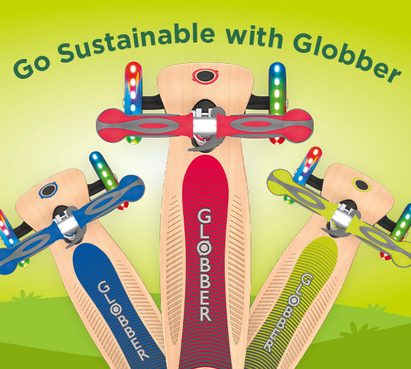 PRIMO FOLDABLE WOOD LIGHTS wooden scooter- Go Sustainable with Globber thumbnail