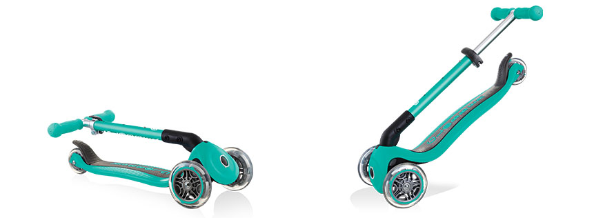 JUNIOR 3-wheel toddler scooters with patented folding system and trolley mode compatible