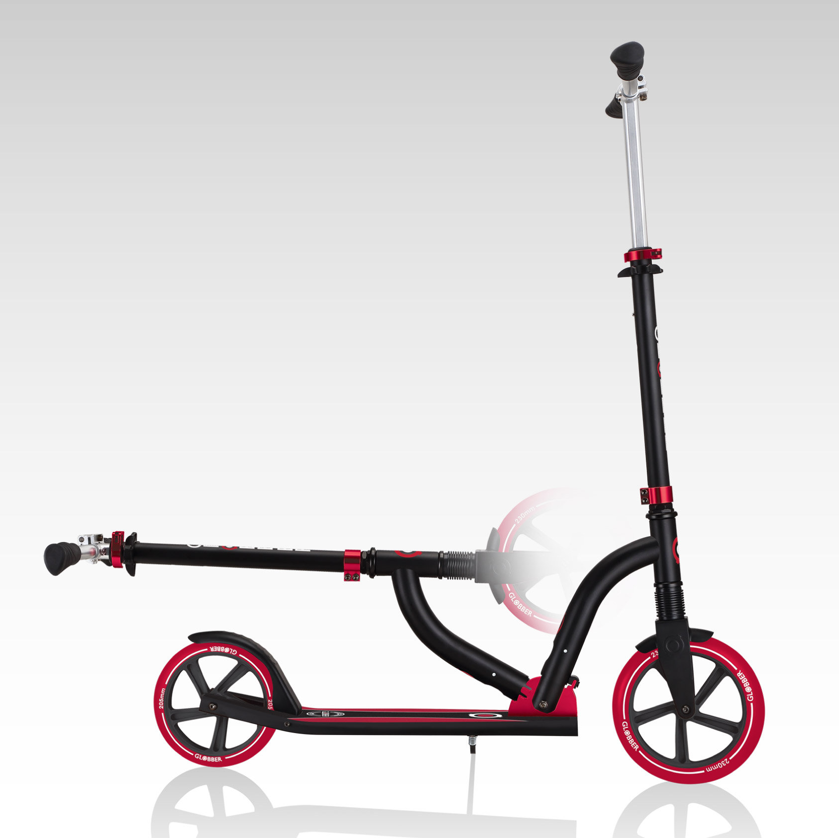 NL 230-205 DUO big wheel foldable scooter for kids