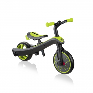 Globber-EXPLORER-TRIKE-2in1-all-in-one-training-tricycle-and-kids-balance-bike-stage2-balance-bike_lime-green thumbnail 1