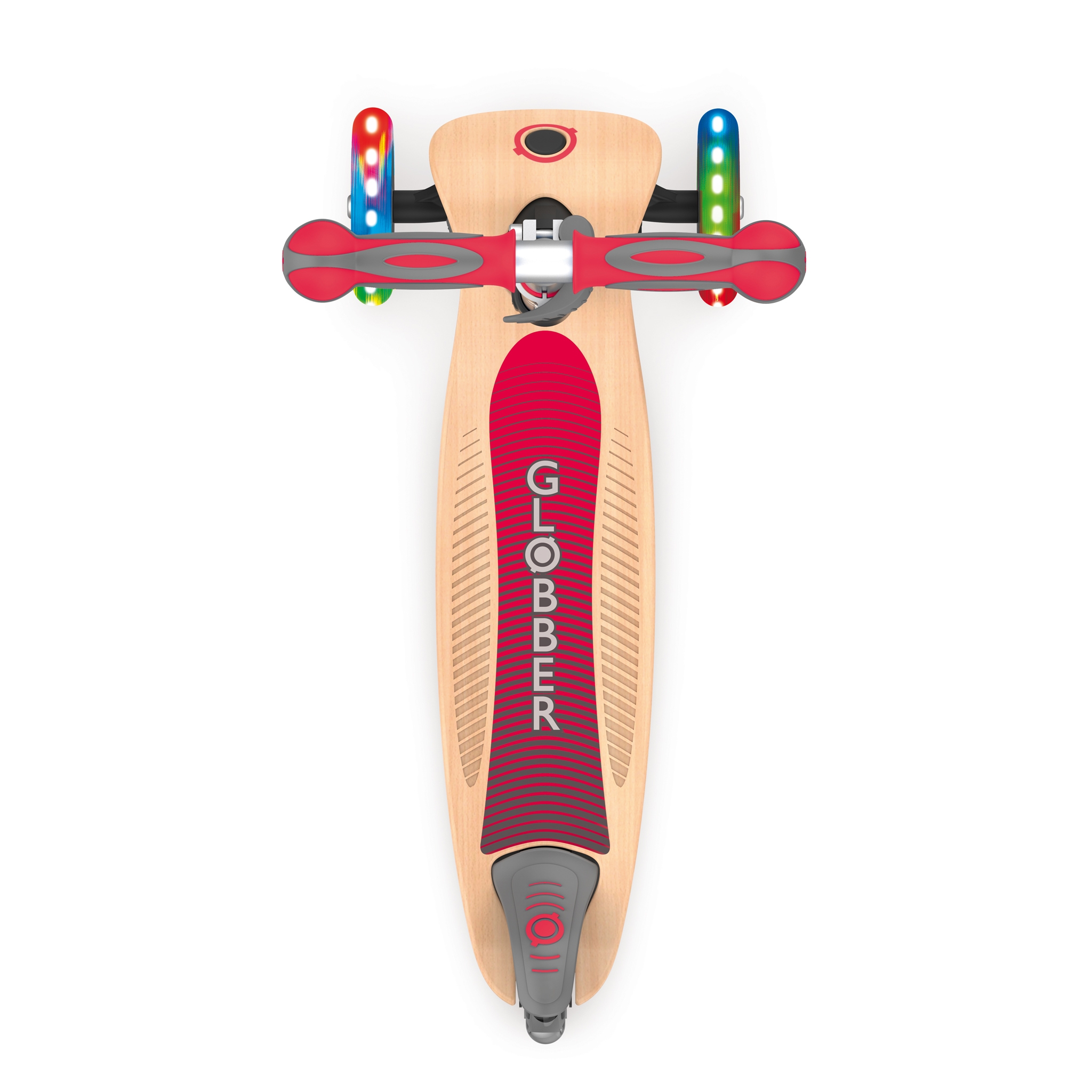 PRIMO-FOLDABLE-WOOD-LIGHTS-3-wheel-with-7-ply-wooden-scooter-deck-and-laser-engraved-sides-on-the-deck_new-red 2