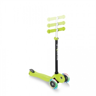 GO-UP-SPORTY-PLUS-LIGHTS-scooter-with-seat-with-adjustable-T-bar_lime-green thumbnail 5