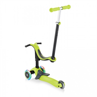 GO-UP-SPORTY-PLUS-LIGHTS-scooter-with-seat-with-removable-footrest_lime-green thumbnail 3