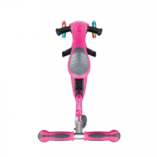 GO-UP-DELUXE-LIGHTS-ride-on-walking-bike-scooter-with-light-up-wheels-and-extra-wide-3-height-adjustable-seat-deep-pink thumbnail 2
