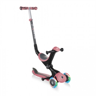 GO-UP-DELUXE-LIGHTS-ride-on-walking-bike-scooter-with-light-up-wheels-pastel-deep-pink thumbnail 0