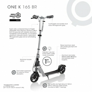 scooter with suspension - Globber ONE K 165 BR thumbnail 1