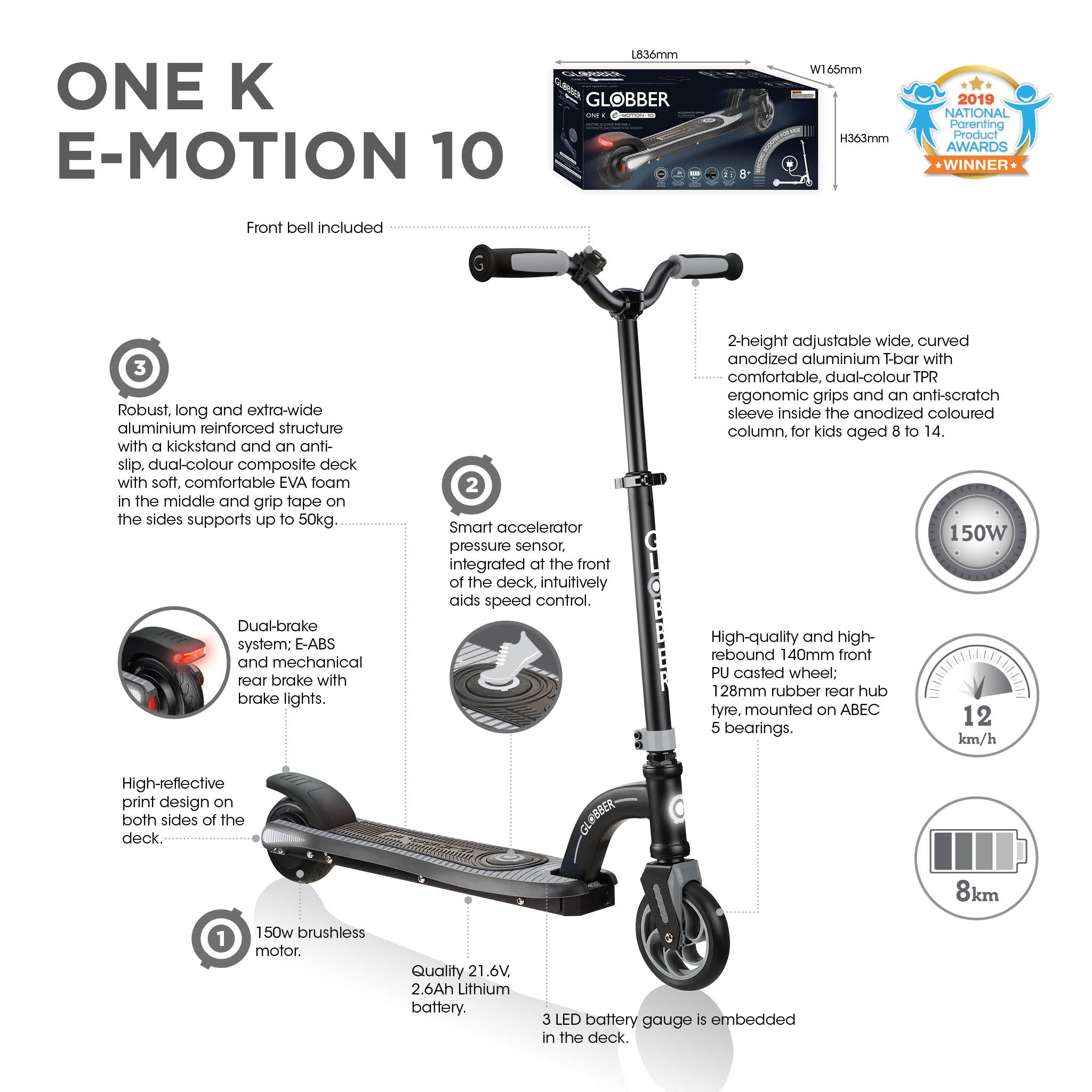 Globber-ONE-K-E-MOTION-10-electric-scooter-for-kids 2