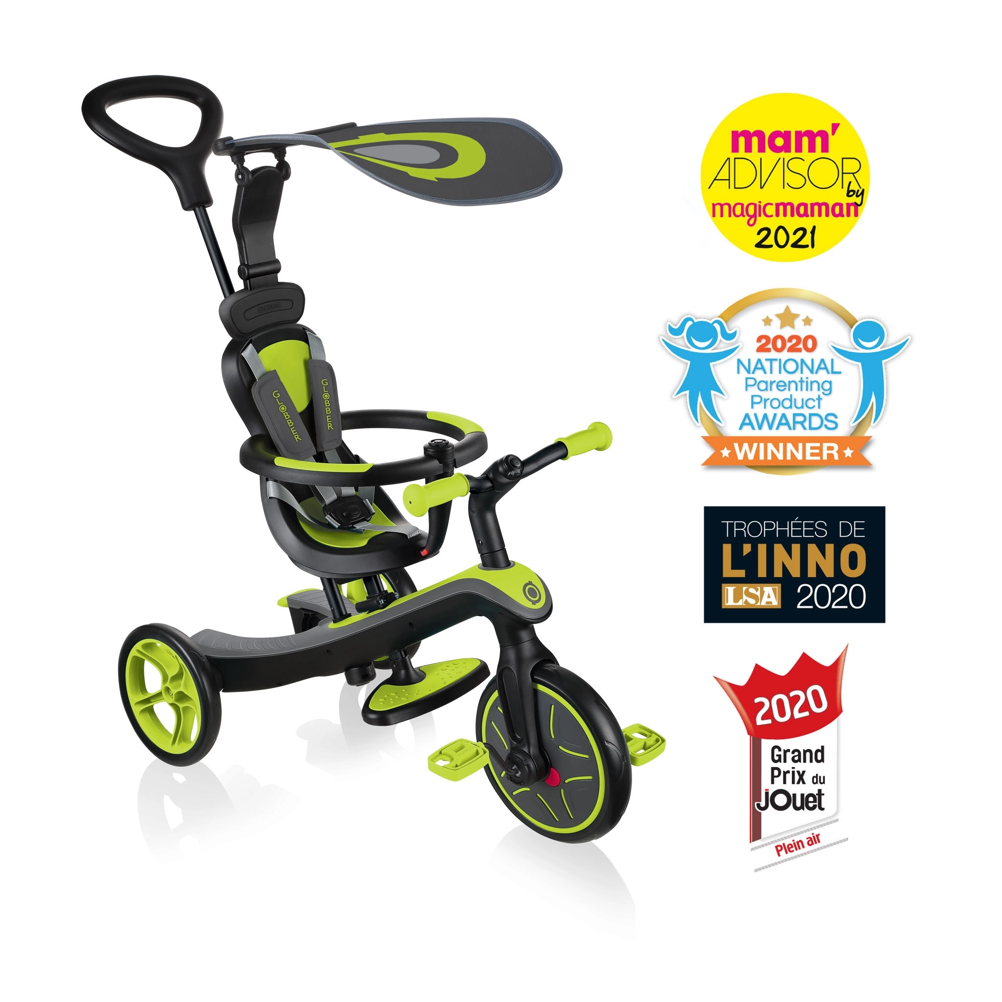 All in one baby tricycle and balance bike for toddlers Globber EXPLORER TRIKE 4in1 Globber Canada
