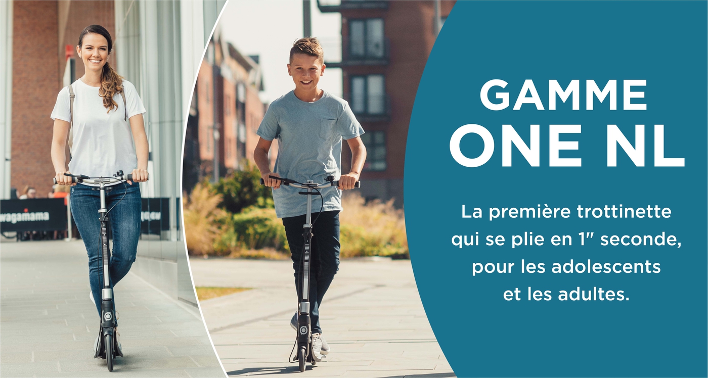 La première trottinette qui se plie en 1 seconde, pour les adolescents et les adultes.