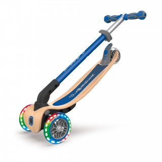 Globber-PRIMO-FOLDABLE-WOOD-LIGHTS-3-wheel-foldable-light-up-scooter-with-7-ply-wooden-scooter-deck-trolley-mode-compatible thumbnail 5