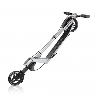 ONE-K-165-BR-2-wheel-foldable-scooter-with-patented-kick-and-fold-mechanism_silver thumbnail 2