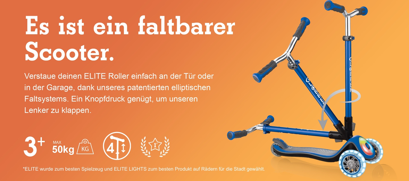 Es ist ein faltbarer Scooter.