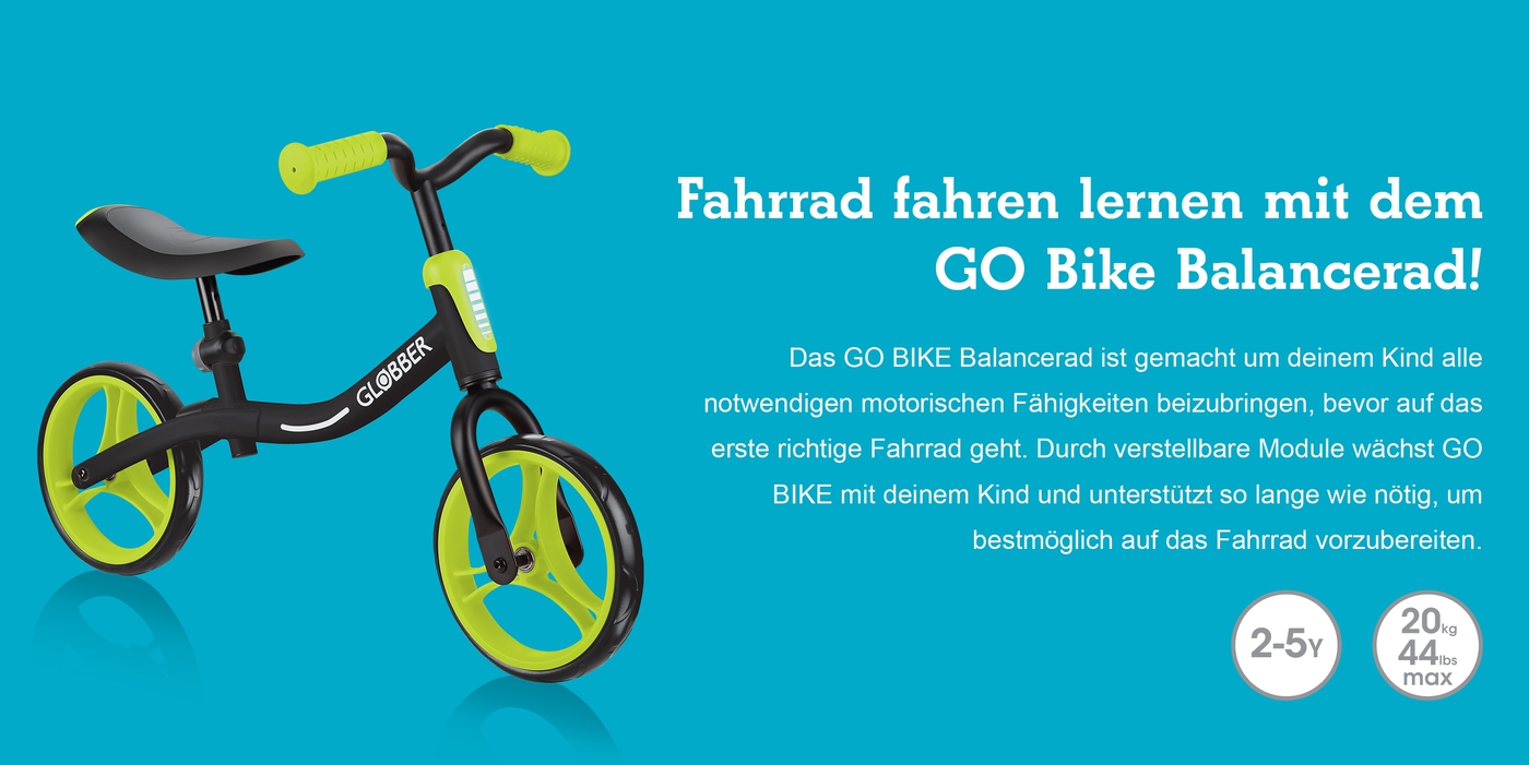 Fahrrad fahren lernen mit dem GO Bike Balancerad!