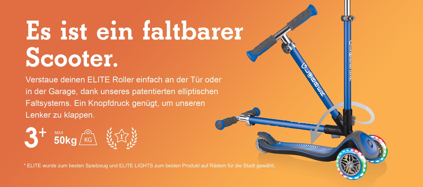 Es ist ein faltbarer Scooter.