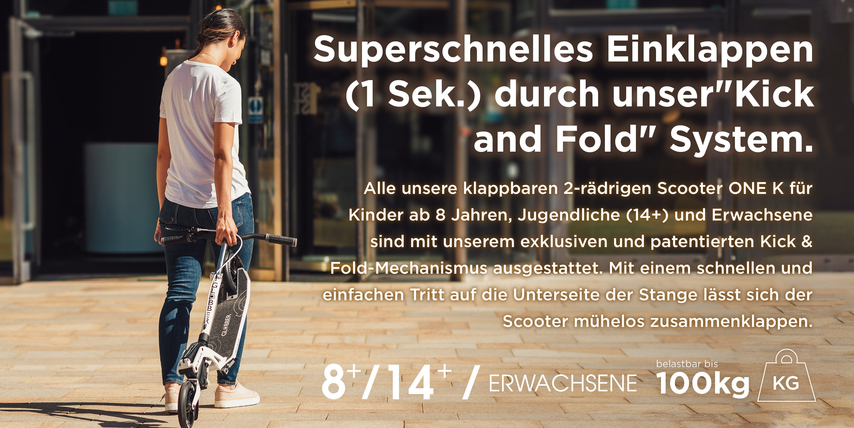 Superschnelles Einklappen (1 Sek.) durch unser