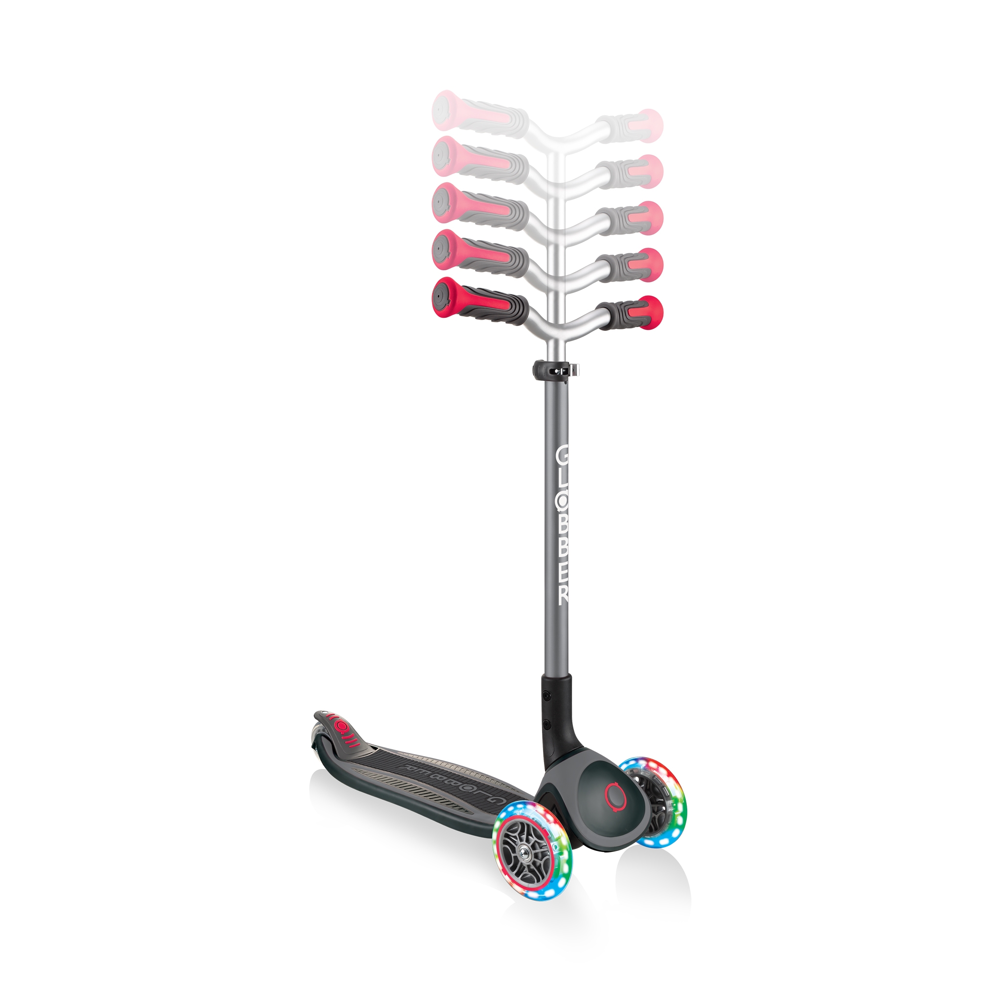 Globber-MASTER-LIGHTS-premium-3-wheel-foldable-light-up-scooters-for-kids-with-5-height-adjustable-T-bar_black-red 2