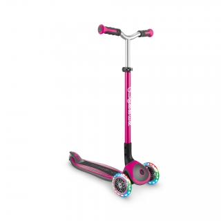 Globber-MASTER-LIGHTS-premium-3-wheel-foldable-light-up-scooter-for-kids-aged-4-to-14_deep-pink thumbnail 4