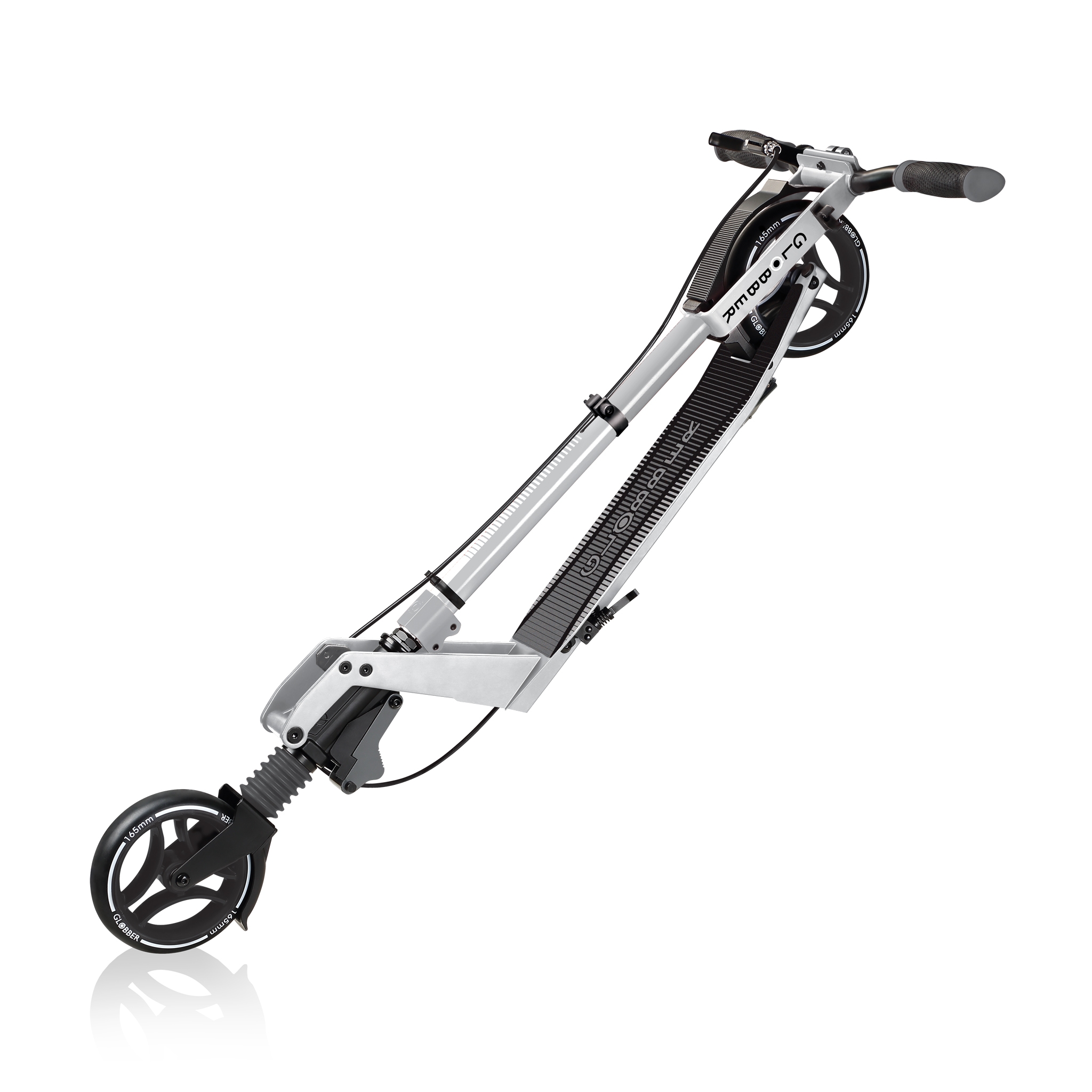 ONE-K-165-BR-2-wheel-foldable-scooter-with-patented-kick-and-fold-mechanism_silver 2