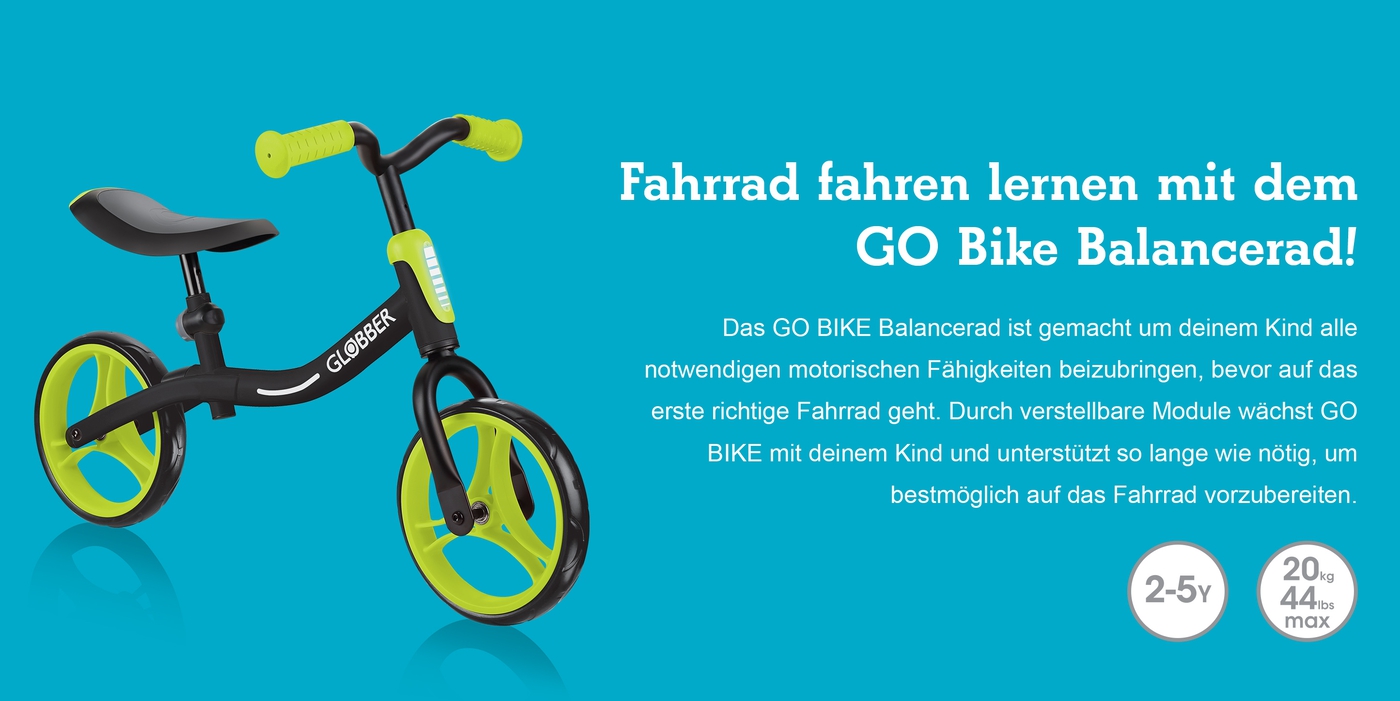 Fahrrad fahren lernen mit dem GO Bike Balancerad! 