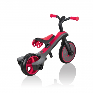 Globber-EXPLORER-TRIKE-2in1-all-in-one-training-tricycle-and-kids-balance-bike-with-smart-pedal-storage_new-red thumbnail 4