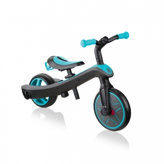 Globber-EXPLORER-TRIKE-2in1-all-in-one-training-tricycle-and-kids-balance-bike-stage2-balance-bike_teal thumbnail 1