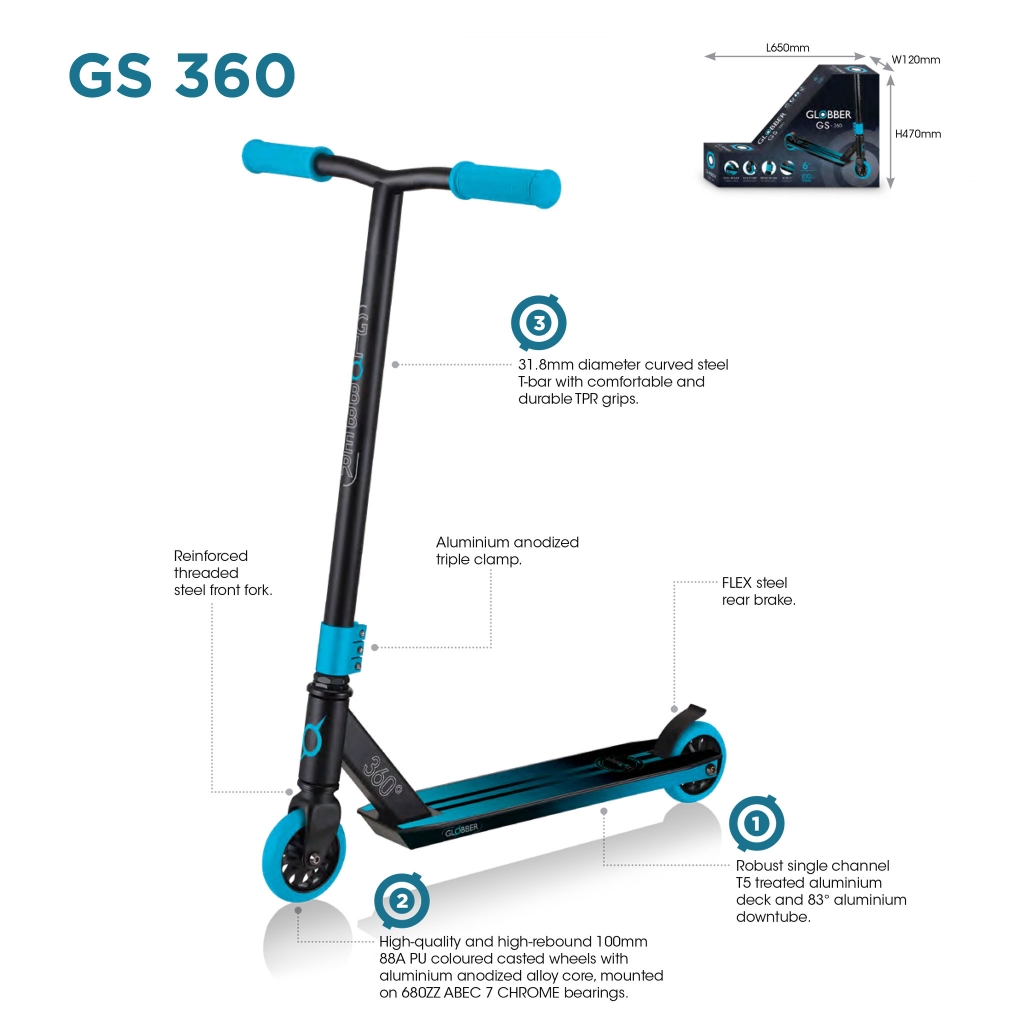 Beginner Stunt Scooter: GS 360 – Globber