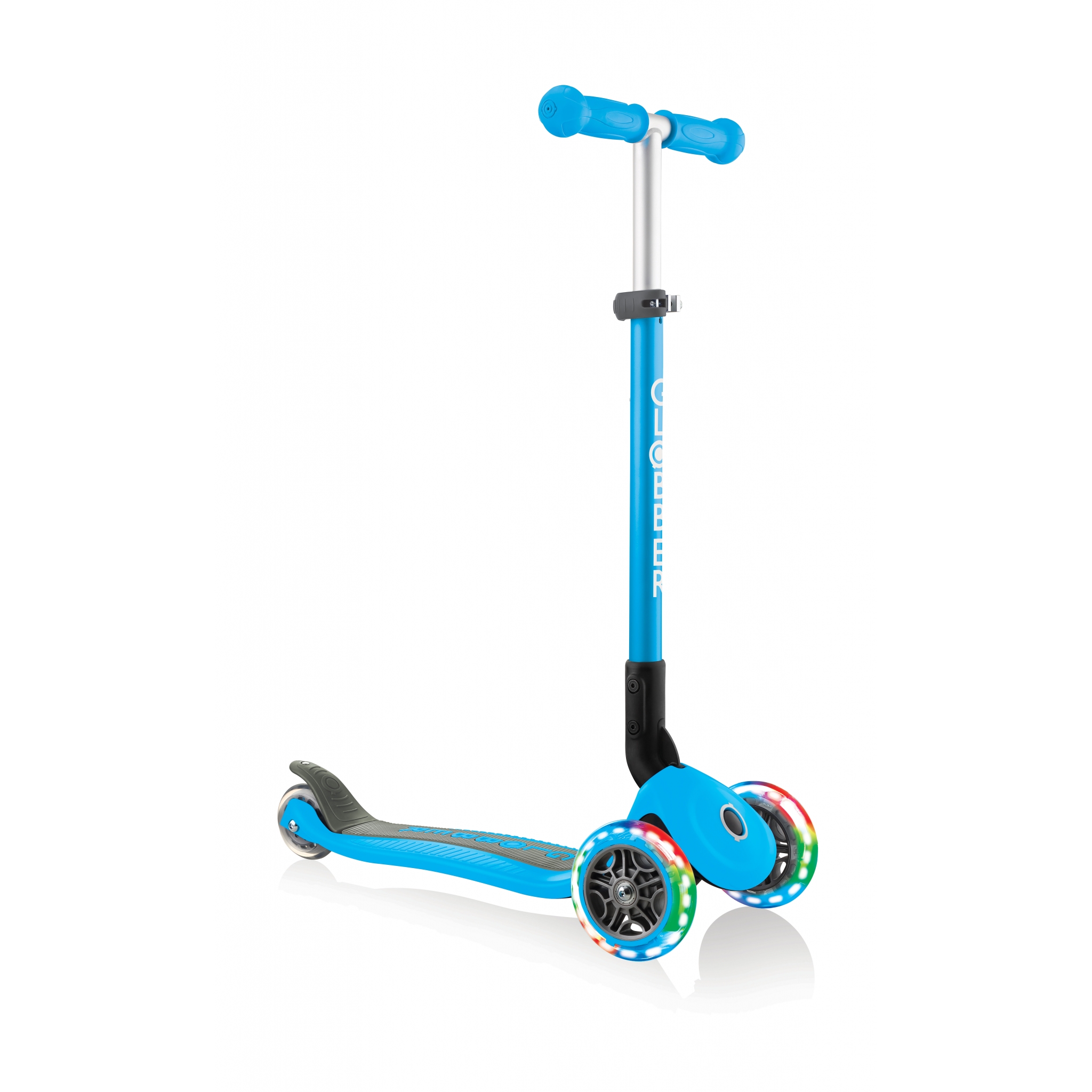 Plustoys  Move scooter pliable à 3 roues Bleu pastel avec lumières