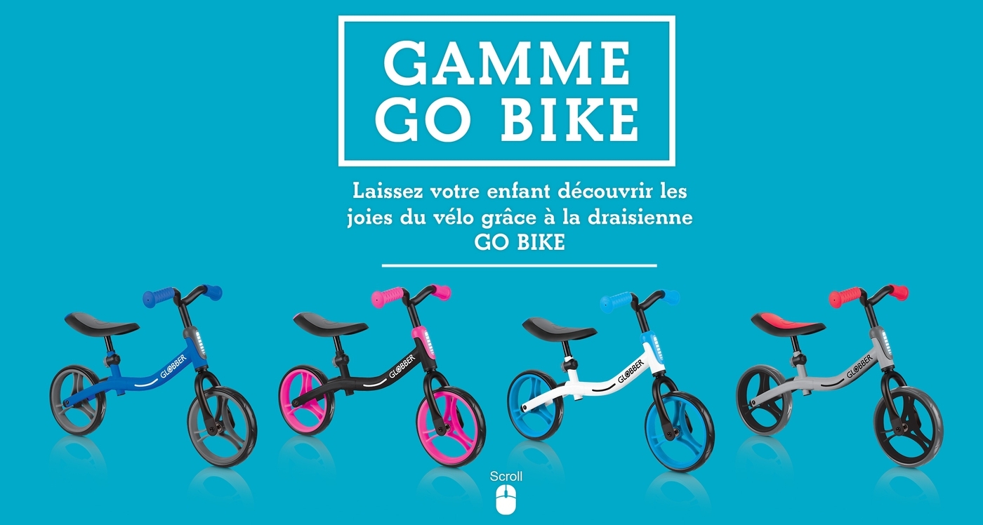Laissez votre enfant découvrir les joies du vélo grace à la draisienne GO BIKE