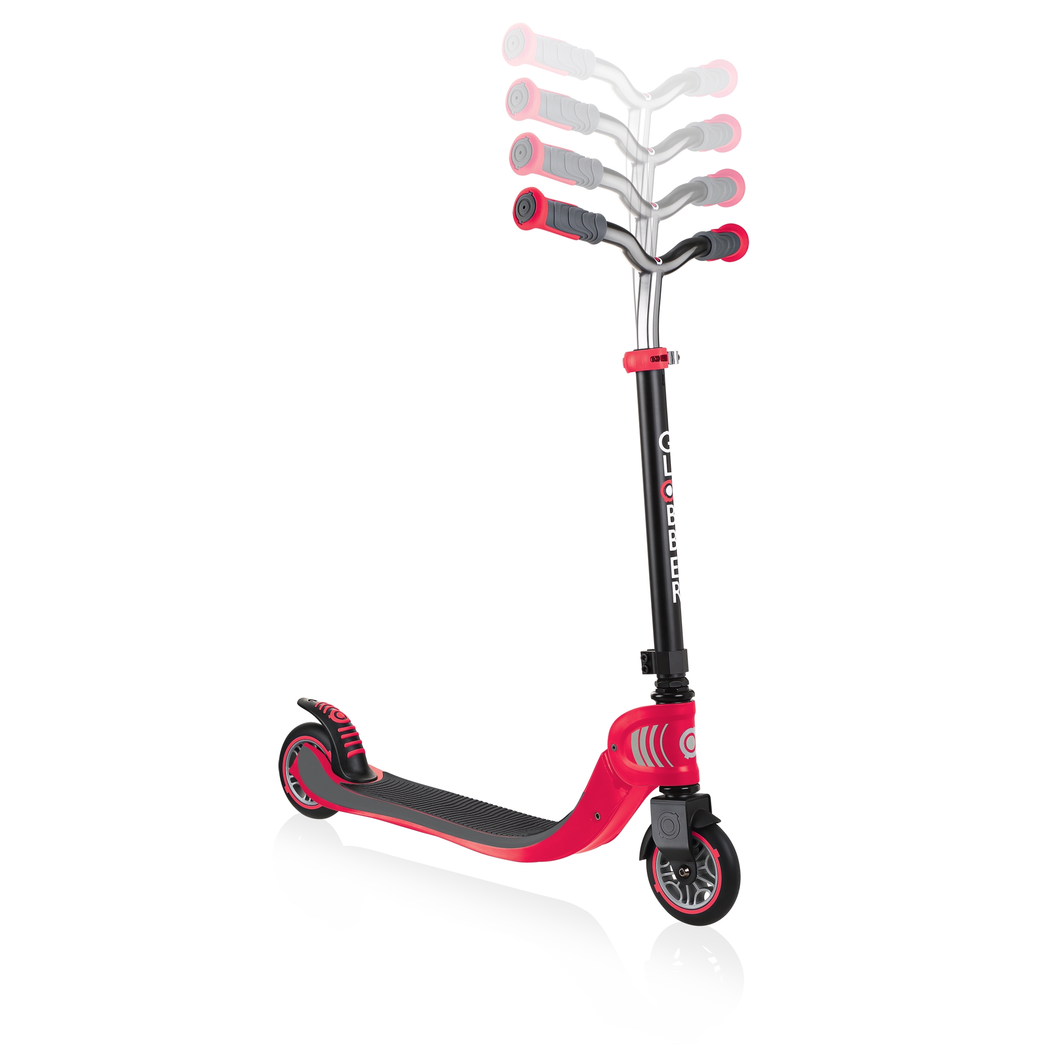 FLOW-FOLDABLE-125-2-wheel-scooter-for-kids-with-adjustable-t-bar-new-red 2