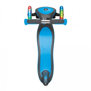 Globber-ELITE-DELUXE-LIGHTS-3-wheel-foldable-scooter-with-extra-wide-scooter-deck-sky-blue thumbnail 4