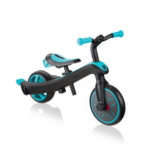Globber-EXPLORER-TRIKE-3in1-all-in-one-baby-tricycle-and-kids-balance-bike-stage-3-balance-bike_teal thumbnail 2