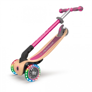 PRIMO-FOLDABLE-WOOD-LIGHTS-3-wheel-foldable-light-up-scooter-with-7-ply-wooden-scooter-deck-trolley-mode-compatible_deep-pink thumbnail 5