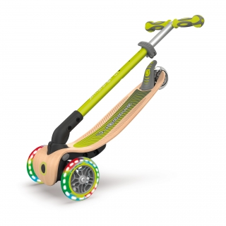 PRIMO-FOLDABLE-WOOD-LIGHTS-3-wheel-foldable-light-up-scooter-with-7-ply-wooden-scooter-deck-trolley-mode-compatible_lime-green thumbnail 5