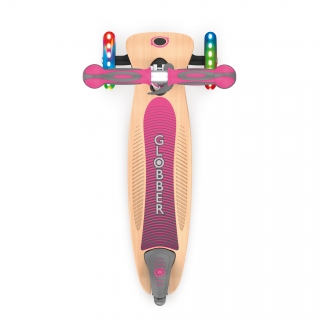PRIMO-FOLDABLE-WOOD-LIGHTS-3-wheel-with-7-ply-wooden-scooter-deck-and-laser-engraved-sides-on-the-deck_deep-pink thumbnail 3