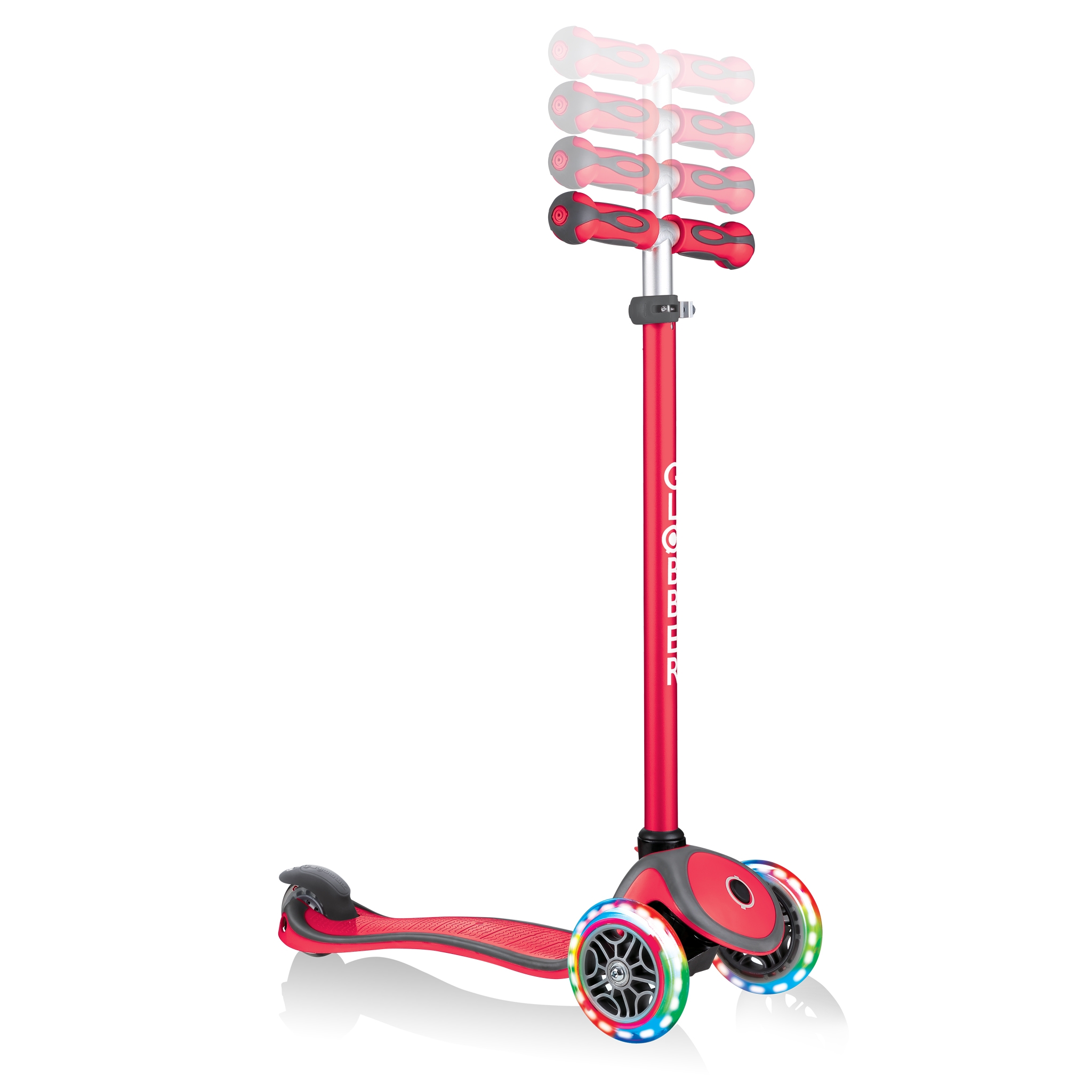 GO-UP-COMFORT-LIGHTS-scooter-with-seat-4-height-adjustable-T-bar-new-red 5