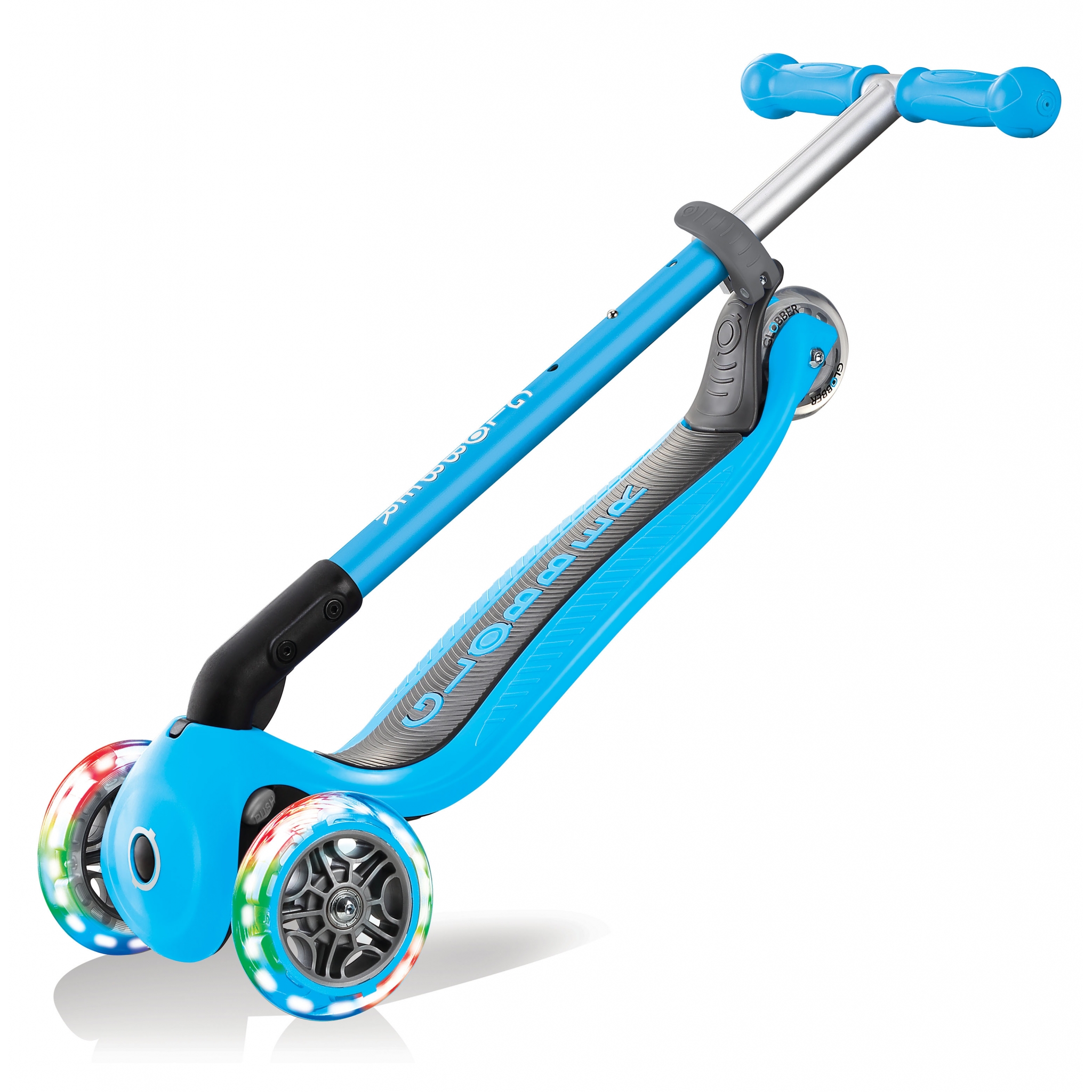 PRIMO-FOLDABLE-LIGHTS-3-wheel-foldable-scooter-for-kids-trolley-mode-sky-blue 2