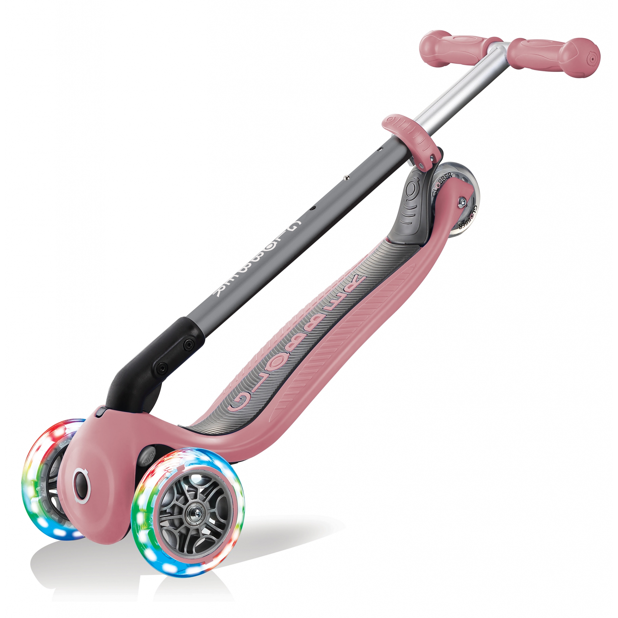 PRIMO-FOLDABLE-LIGHTS-3-wheel-foldable-scooter-for-kids-trolley-mode-pastel-deep-pink 2