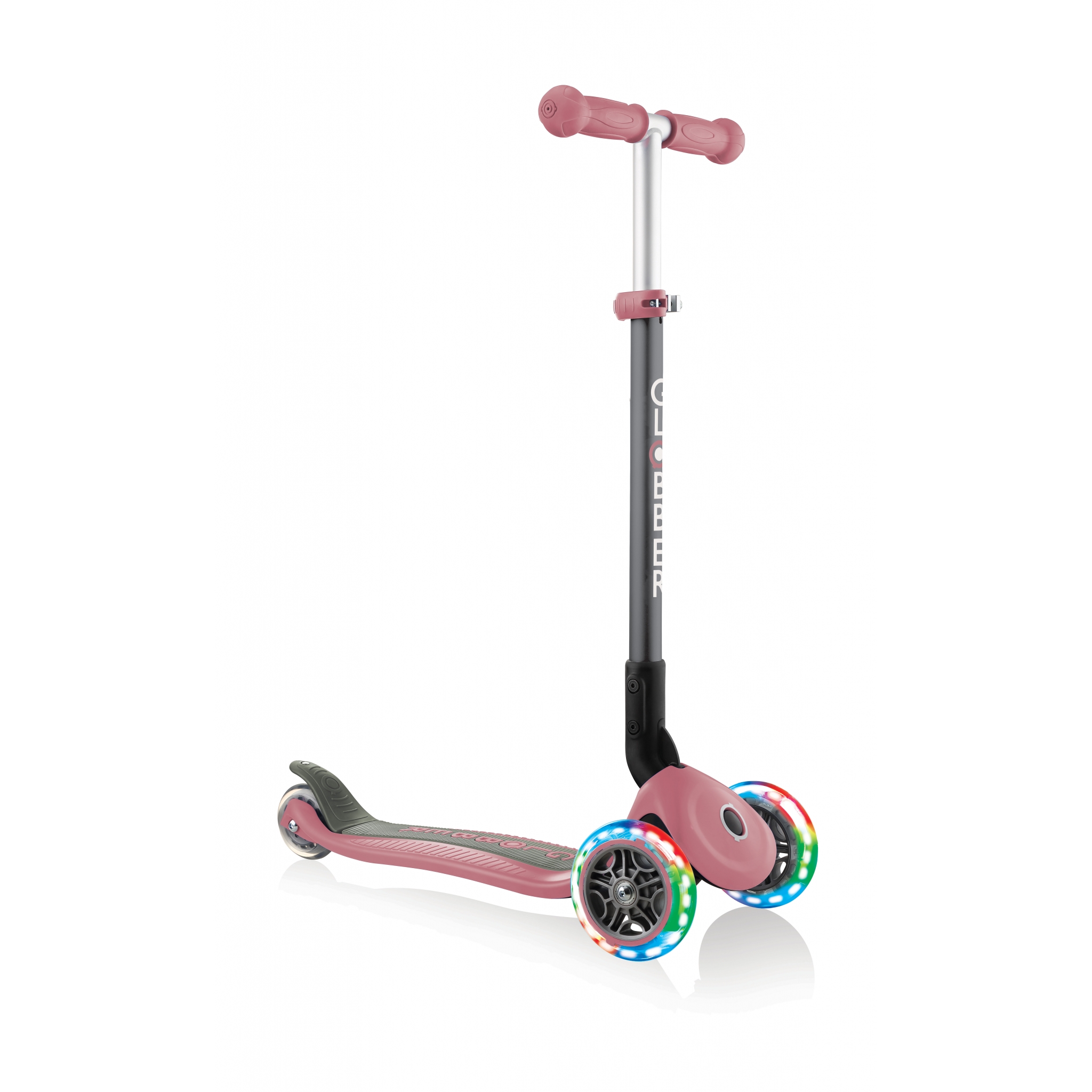 PRIMO-FOLDABLE-LIGHTS-3-wheel-foldable-scooter-light-up-scooter-for-kids-pastel-deep-pink 4