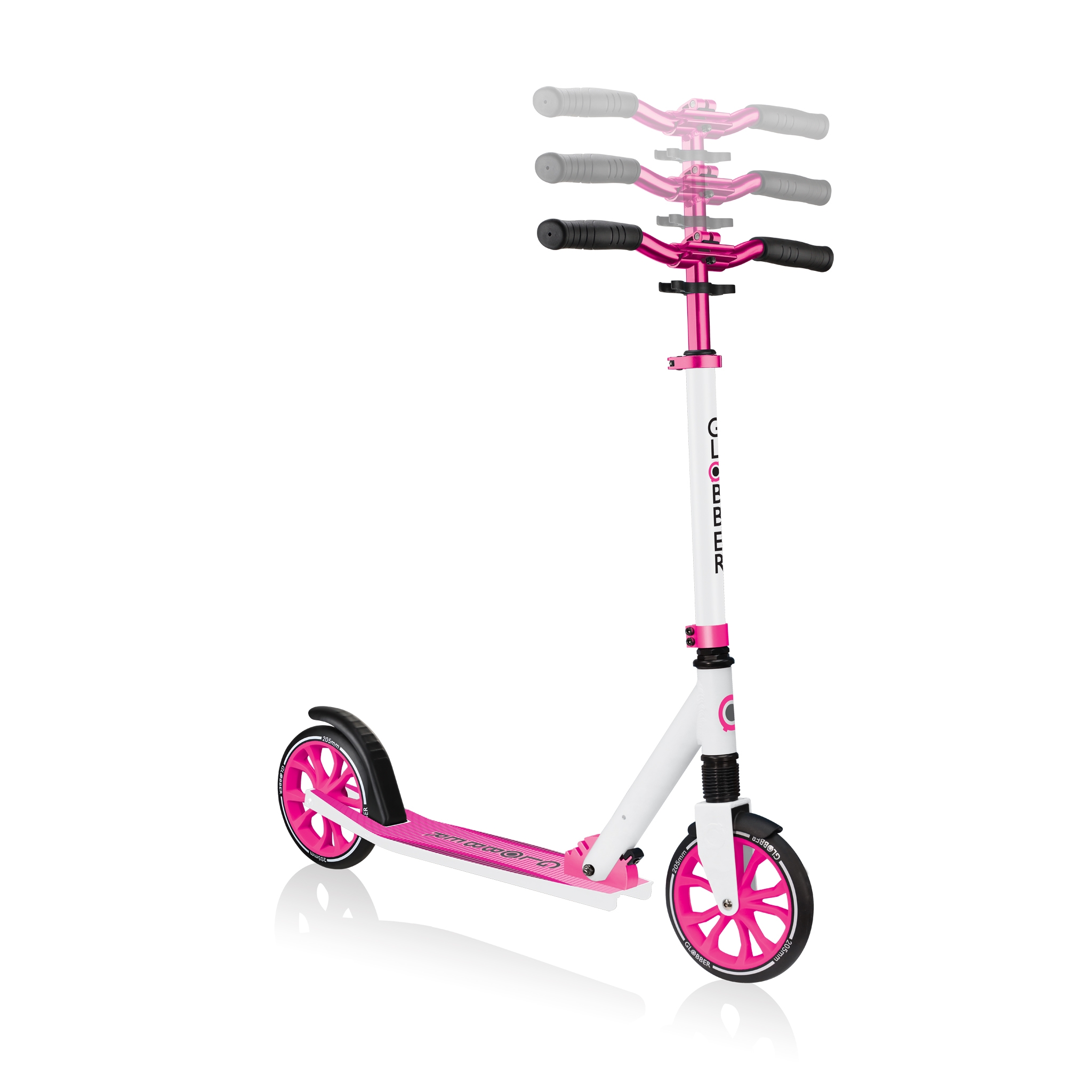 Globber-NL-205-205mm-big-wheel-scooter-for-kids-3-height-adjustable-scooter-t-bar 2