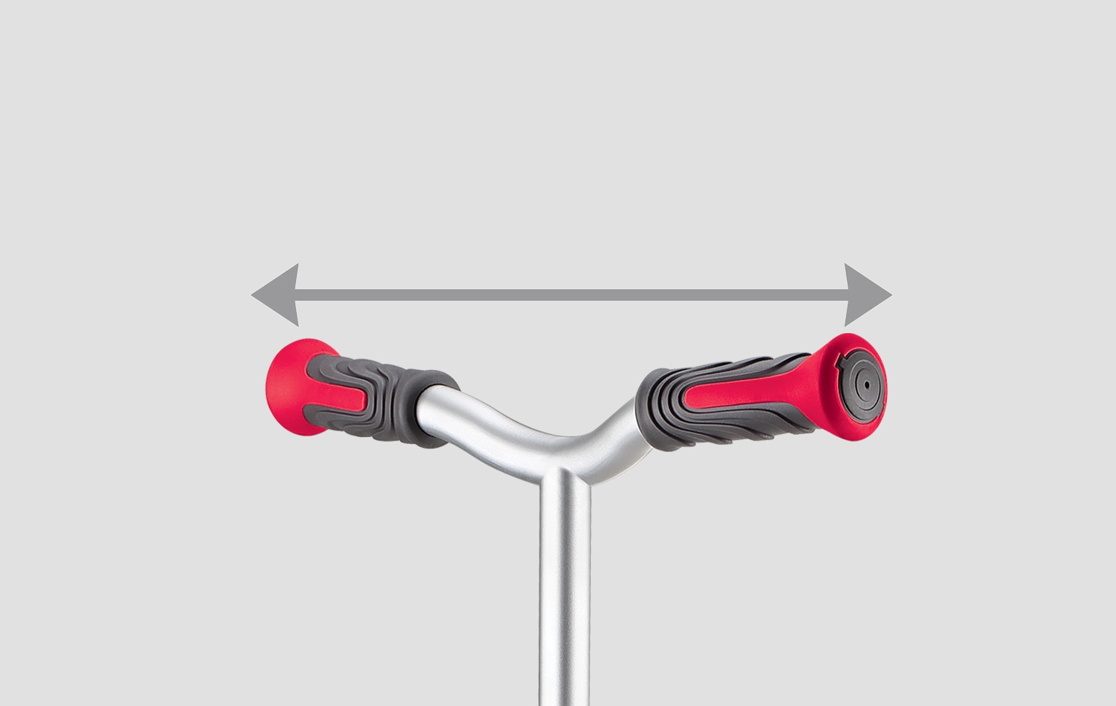 Extra-wide scooter handlebars with TPR ergonomic grips
