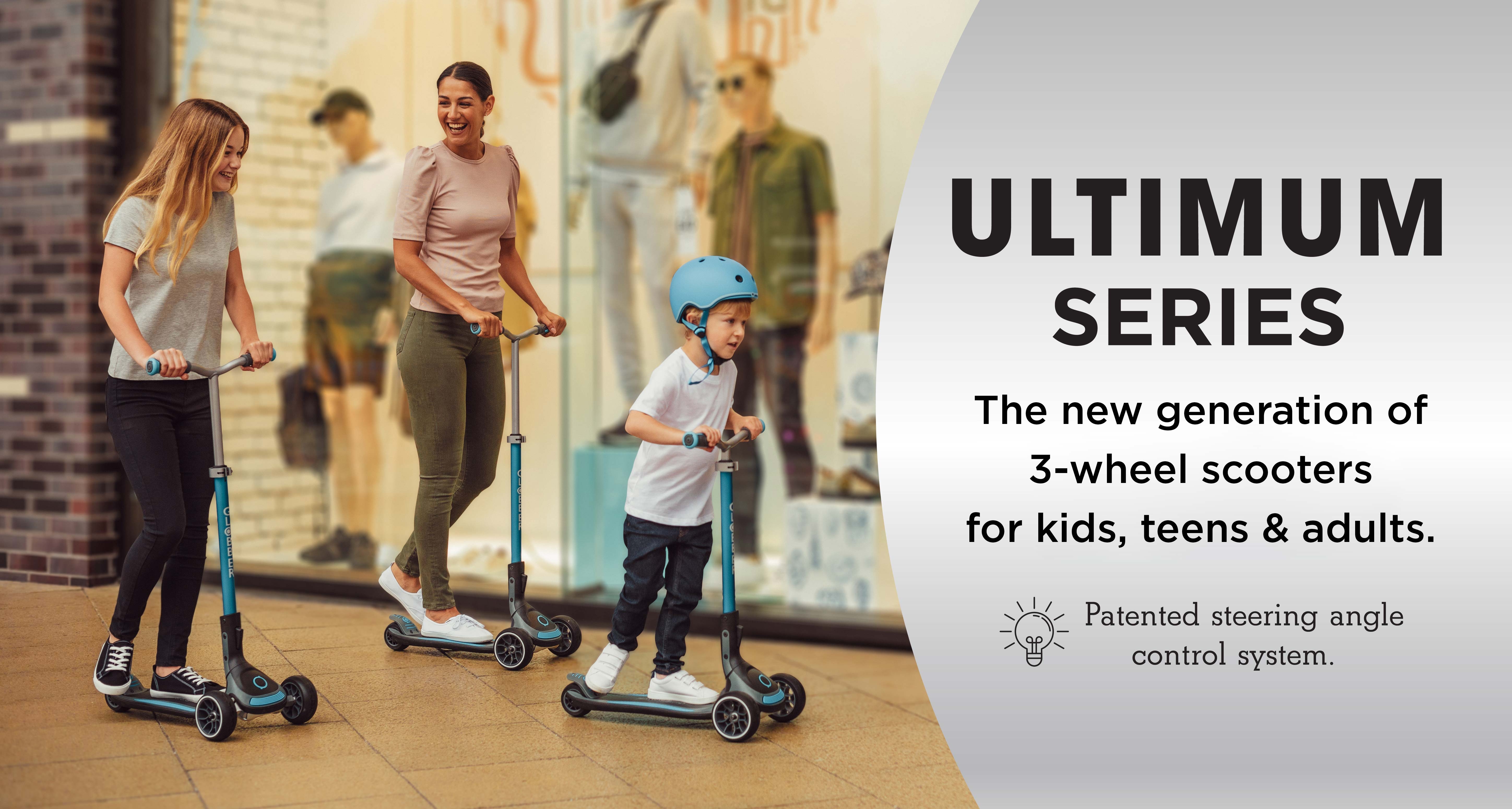 The new generation of 3-wheel scooters for kids & teens