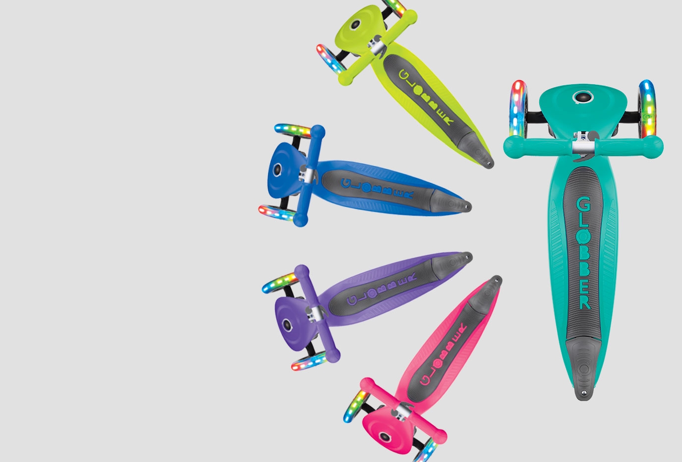 更多顏色及圖案讓你選擇最喜愛的幼兒滑板車！