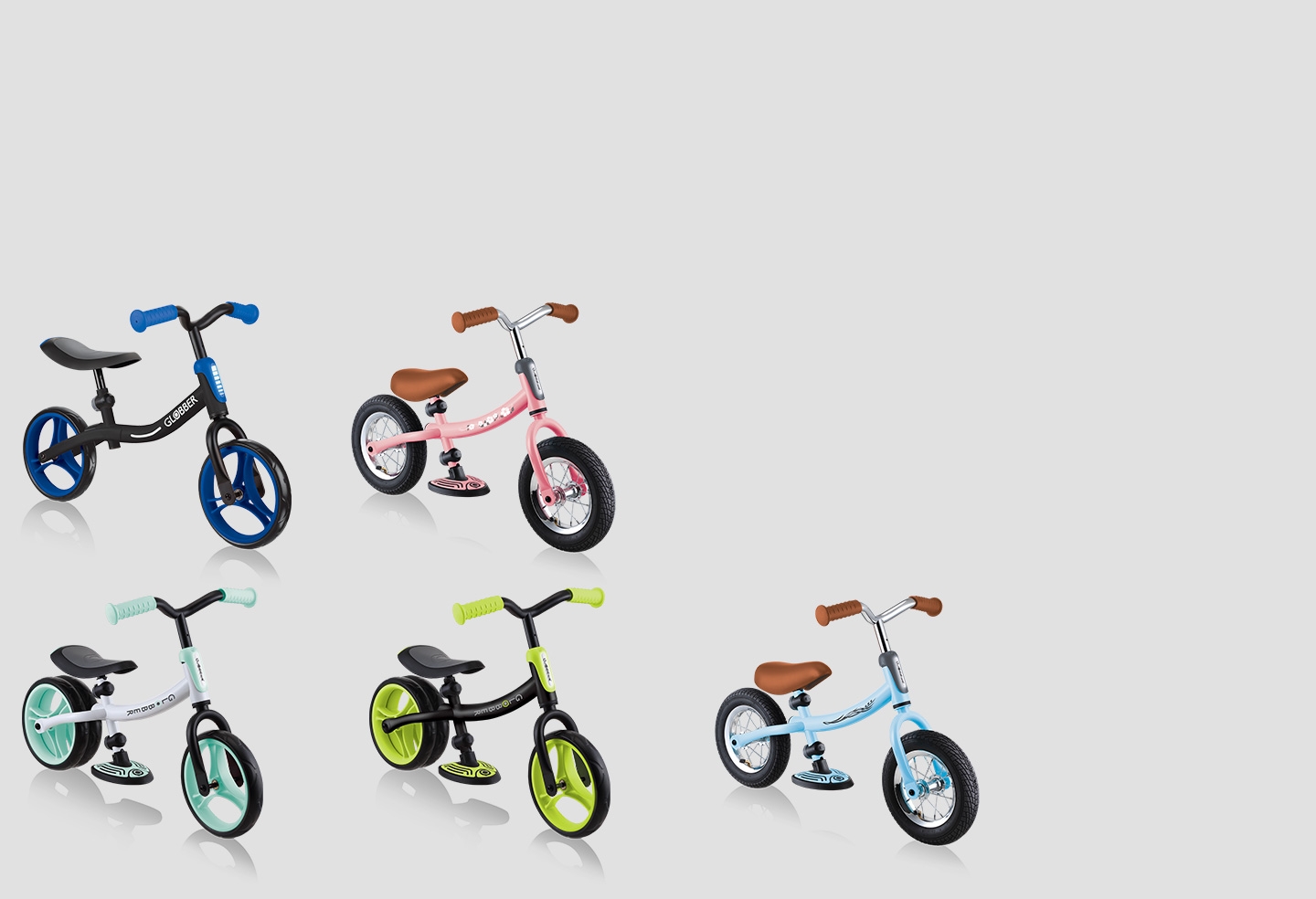 Titolo: Una bicicletta senza pedali disponibile in una vasta gamma di stili e di colori.