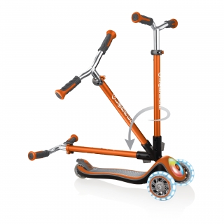 Globber-ELITE-PRIME-best-3-wheel-scooter-for-kids-with-patented-folding-system-copper thumbnail 3