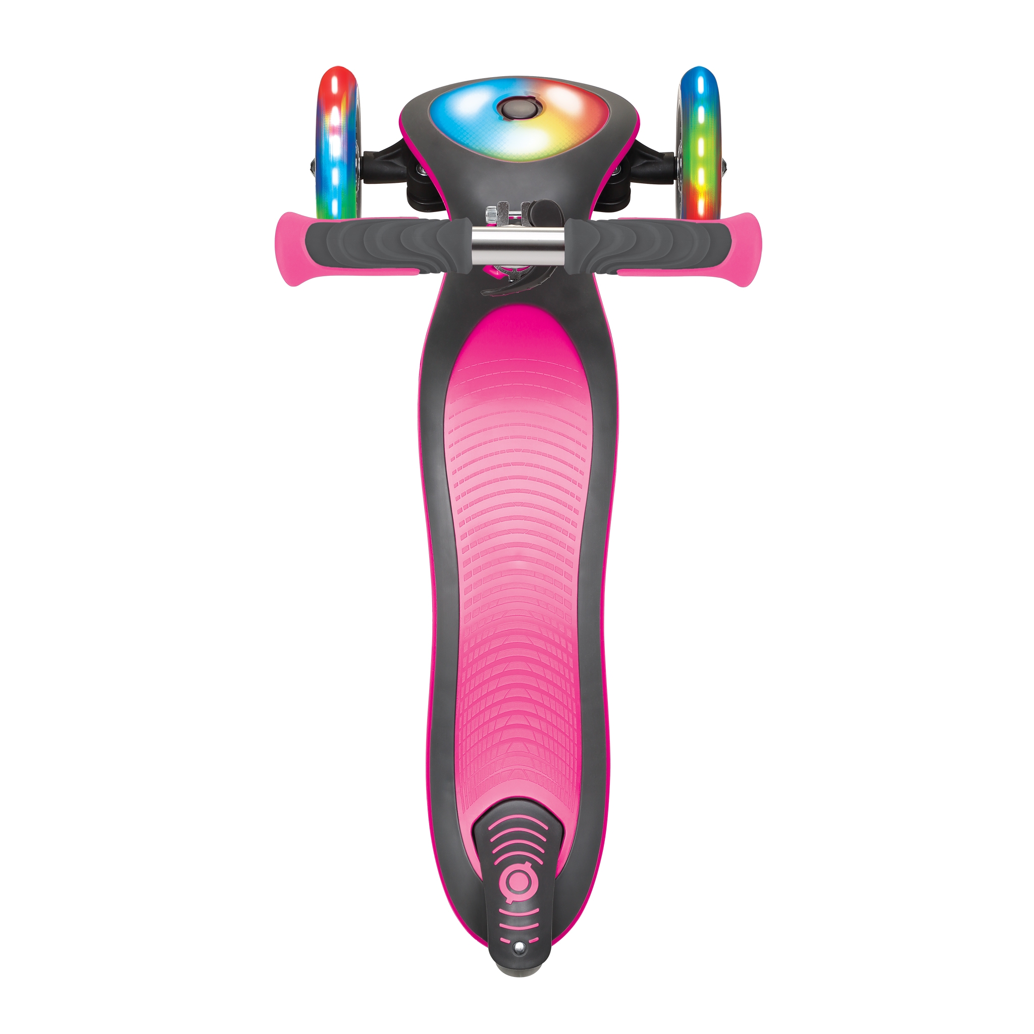 Globber-ELITE-DELUXE-FLASH-LIGHTS-3-wheel-foldable-scooter-with-extra-wide-scooter-deck-deep-pink 3
