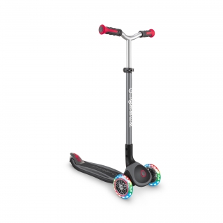 Globber-MASTER-LIGHTS-premium-3-wheel-foldable-light-up-scooter-for-kids-aged-4-to-14_black-red thumbnail 4