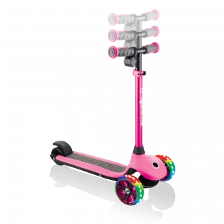 Globber-ONE-K-E-MOTION-4-award-winning-electric-scooter-for-kids-with-adjustable-T-bar-and-2-speed-modes_neon-pink thumbnail 1