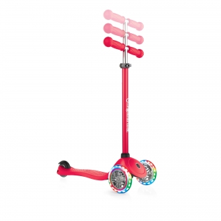PRIMO-LIGHTS-3-wheel-scooter-for-kids-with-3-height-adjustable-T-bar_new-red thumbnail 2